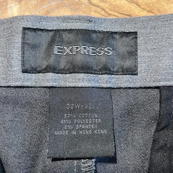 Express Mens Charcoal Gray Metro Stretch Boot Fit Pants.  Sz 32x32 - Picture 3 of 3